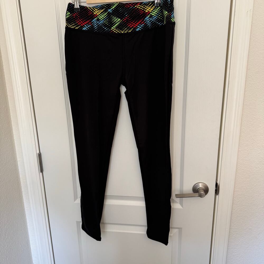 Lida Collections  NWT Leggings Women’s Lg/Xl  Black Graphic Multi Color Waist